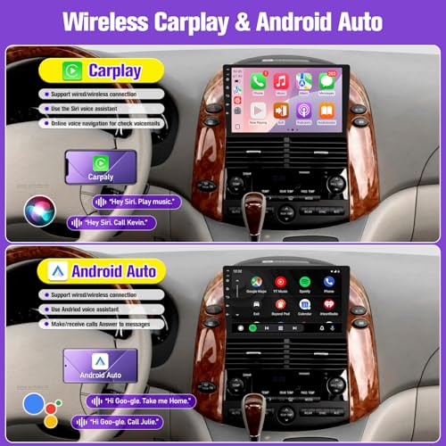 Leadfan Car Stereo for (JBL Version) Toyota Sienna 2004 2005 2006 2007 2008 2009 2010, 9 Inch Screen for Sienna, with Carplay Android Auto GPS FM Backup Camera 2G+32G