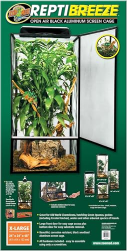 Zoo Med ReptiBreeze Open Air Screen Cage, Small, 16 x 16 x 20-Inches - size: 16.1"L x 16.1"W x 20.1"H