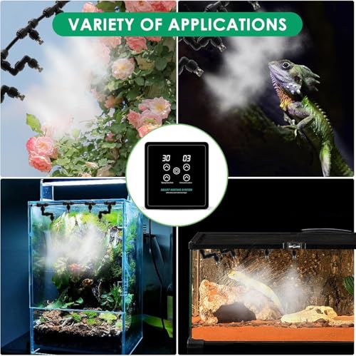 MECESOR Reptile Mister Humidifiers for Tank, Smart Misting System for Reptile Terrariums, Reptile Humidifiers Misting Automatic with Timer, Terrariums Humidifier for Chameleons, Snake, Frog, Turtle