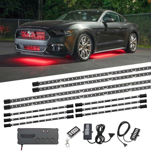 LEDGlow 10pc Million Color Wireless LED Car Underglow & Interior Light Kit