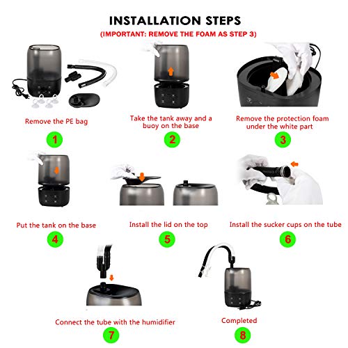 Reptile Humidifier Digital Timing Fog Machine with Double Hose & 4 Liter Reservoir, Automatic Terrarium Fogger for Reptiles/Amphibians/Herps/Vivarium