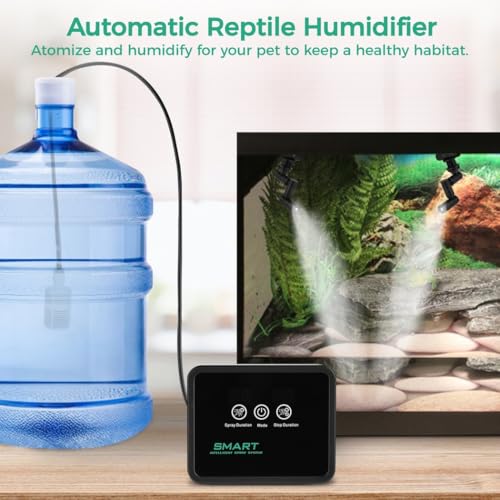 Smart Reptile Mist System with Timer, Auto Misting Nozzles for Vivarium & Tank