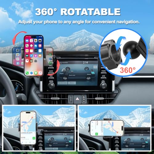Car Phone Holder Compatible with Toyota RAV4 2019-2025 7/8-inch Screen Screen Fixed Clip, Phone Mount Accessories - size: 2019-2025 Toyota RAV4