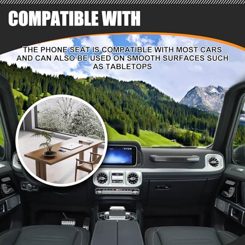 Universal Non-Slip Dashboard Stand 360 Rotatable Car Phone Holder Mount for Smartphones for Easy Navigation in Car and Home Center Console or Desktop Black