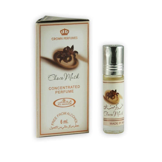 Al-Rehab Choco Musk Concentrated Perfume Rollerball for Unisex, 0.2 Ounce