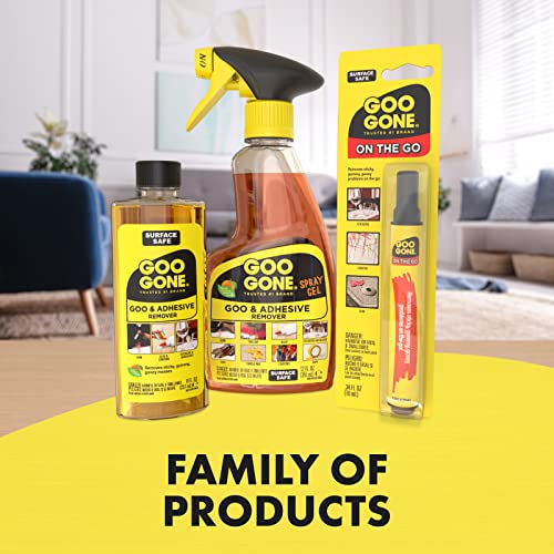 Goo Gone Adhesive Remover Spray Gel, 2 Pack with Sticker Lifter - size: 12 Fl Oz (Pack of 2 + Sticker Lifter)