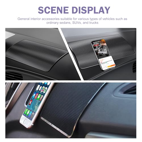Car Dashboard Anti-Slip Mat, 10.6" x 5.9" Multifunctional Magic Sticky Adhesive Pad, Universal Non Slip Car Dash Grip Pad for Phones, Coins, Keys, Sunglasses, Electronic
