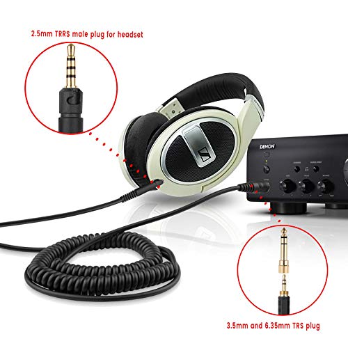HD598 Cable Coiled Aux Cord for Sennheiser HD598 Cs HD599 HD569 Headphone