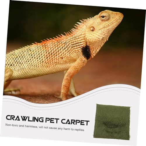 Reptile Carpet Mat for Tortoises and Snakes Washable Terrarium Liner Moisture Retaining Faux Grass Bedding for Reptile Habitats and Enclosures - size: 20.00X20.00X0.50CM