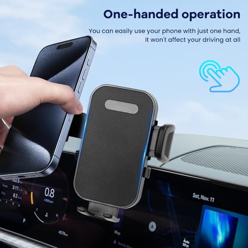 Car Phone Holder Compatible with 2024 2025 Hyundai Santa Fe Accessaries Only Fit for 12.3 inch Screen Phone Mount Fit for Sannta Fe Cell Phone Cradle Fixed Clip Hands-Free & 360°Rotation - size: 24-25 Hyundai Santa Fe