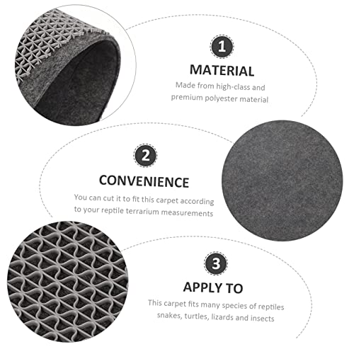 Toddmomy Climbing Pet Habitat Mat Reptile Bedding for Turtles Snakes Lizards Moisturizing Function