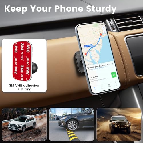 OHLPRO for MagSafe Car Mount Charger iPhone 15W Wireless Car Charger - color: Dark Gray