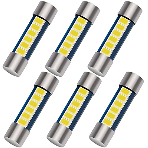 28mm 29mm Festoon LED Fuse Bulb, 6-SMD 6614F Sun Visor Vanity Mirror Light - size: 6PCS 29mm 6SMD