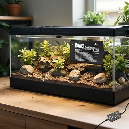 iPower 4 by 7 Inch 4W Reptile Heating Pad with Adjustable Thermostat, Under Tank Warmer Terrarium Heat Mat for Turtles/Snakes/Lizards/Frogs, 2 Pack - size: 4" x 7", style: 2 Pack Heat Pad - New