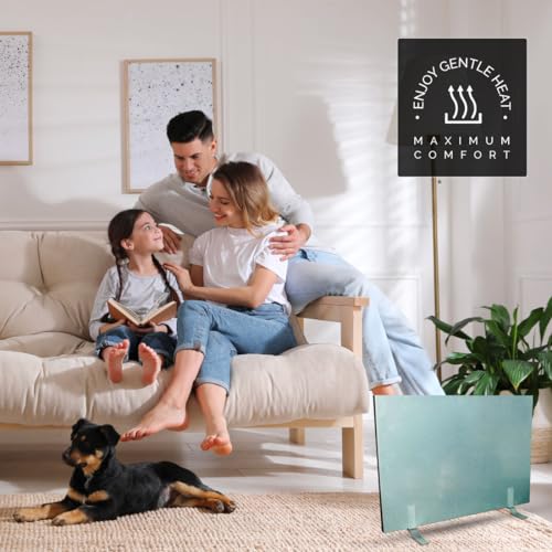 Cozy Products Cozy Legs Flat Panel Heater, Slim Low-Wattage Wall or Desk Mount Space Heater, Radiant Heating Technology, Energy-Efficient, 1-inch Thin, 150 Watts