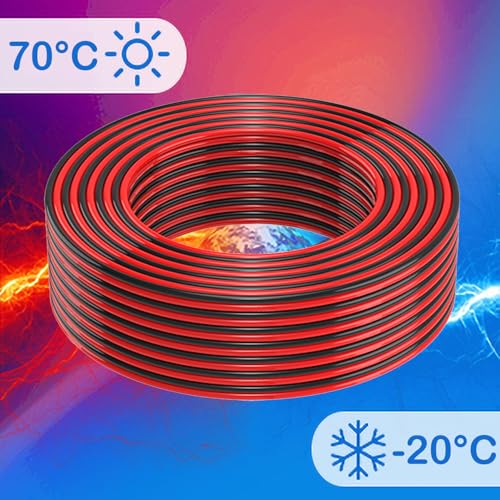 16 Gauge 2 Conductors 150FT Electrical Wire, Red Black Cable - size: 150FT, style: 16GAUGE