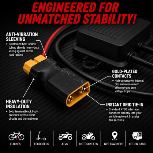SPY SPOT XT60 E-Bike Charging Adapter 12-108V Input USB-A Output 5V/2.4A