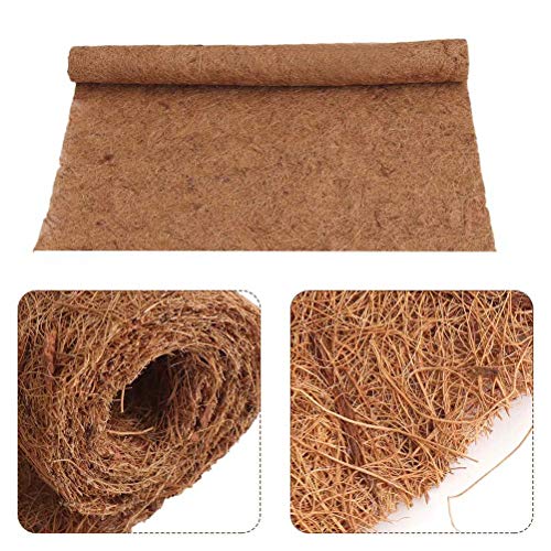 Aramox Coconut Fiber Reptile Mat Natural Coconut Fiber Substrate Mat 60x100cm Soft Absorbent Pet for Lizards Turtles Snakes with Washable Reusable Carpet (Brown)
