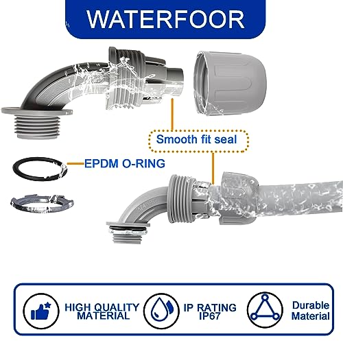 (20 Pack) Yariwiz 3/4 Plastic Liquid Tight Conduit 90 Degree Elbow - style: 3/4" Elbow-20 Pack