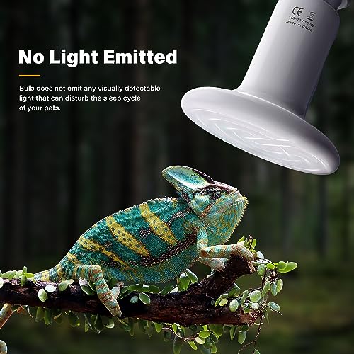 YSSOA 150W Ceramic Heat Emitter, Reptile Heat Bulbs, Ceramic Heat Lamp for Reptiles, Amphibian, Chicken, Dog, Cat, 1 Pack, White - color: 1 Pcs (White), size: 150 Watts