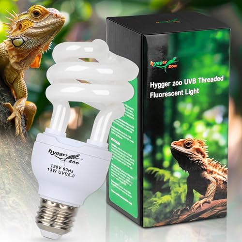 UVB Bulb 5.0 UVA UVB Reptile Light Bulb, 13W UVB Light for Reptiles UVB Lamp for Turtle Frog Snake Chameleon Ball Python Iguana Tank - size: 5.0 13W
