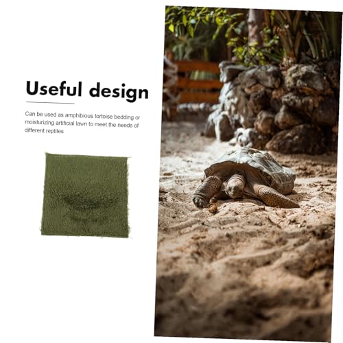 Supple Reptile Terrarium Carpet Mat for Lizards Tortoise Bedding Substrate Liner Moisture Retentive Breathable Reusable Pet Cage Mat for Desert and Tropical Habitats