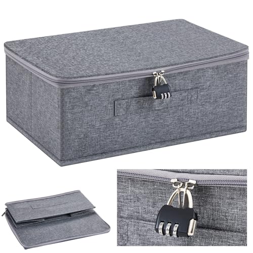 Briwooody Discreet Lockable Toy Bag,Gray,15 X 10 X 6.3 In - color: Gray, size: 15 x 10 x 6.3 Inch