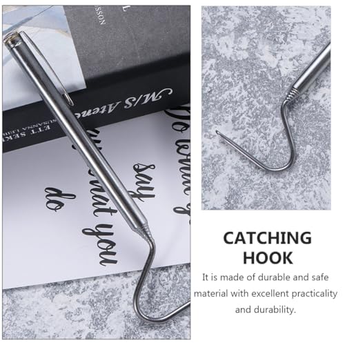 PRETYZOOM 2pcs Stainless Steel Retractable Snake Hook 71cm Snake Grabber Reptile Catching Tool for Safe Handling and Reptiles
