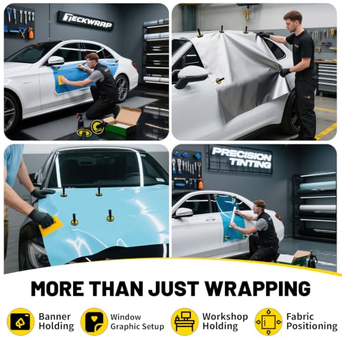 TECKWRAP Car Vinyl Wrap Magnets, 4 Pack