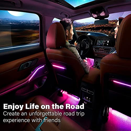 4PCS 48 LED Car Interior Lights, RGB Under Dash Lighting Kit - color: Multi-Color 48 Lights