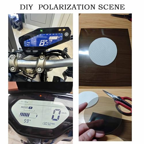 Polarizing Filters 2PCS 7.8x11.8inches Polarizer Linear Adhesive Polarized Film Sheets for LCD Screen Educational Physics Photography Lighting
