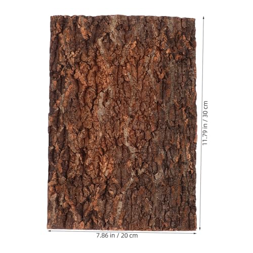 VILLCASE Reptile Branches Cork Terrarium Background, Natural Cork Bark Backdrop Tank Background Reptile Climbing Wall Terrarium Decor Accessories for Turtle Beared Dragon Snake,3 PCS Tree Bark