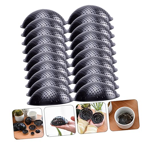 20pcs Planter Hole Mesh Pads for Flower Pots Durable Drainage Gaskets for Bonsai Bottom Mats Prevent Soil Leakage Base Cushion for Garden Use