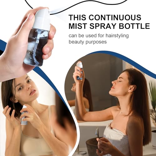Yolaist 2 Pack 2oz/60ml Small Spray Bottle, Fine Mist TSA Travel Size Toiletries Sprayer – Refillable & Leak Proof Mini Empty Mister for Hair, Face Toner, Cleaning, Plants