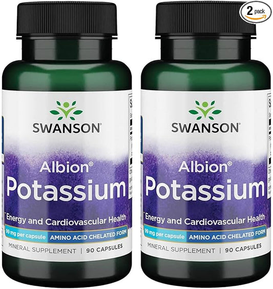 Swanson Albion Complexed Potassium 99 Milligrams 90 Capsules - (2 Pack)