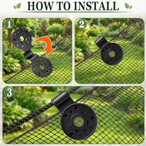 40 PCS Shade Cloth Clips, Plastic Shade Net Clips for Mesh or Thin Shade Fabric, Round Black Clips for Mesh Tarp, Bird Netting, Garden Netting and Sun Shade Cover