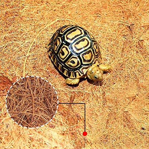 Aramox Coconut Fiber Reptile Mat Natural Coconut Fiber Substrate Mat 60x100cm Soft Absorbent Pet for Lizards Turtles Snakes with Washable Reusable Carpet (Brown)