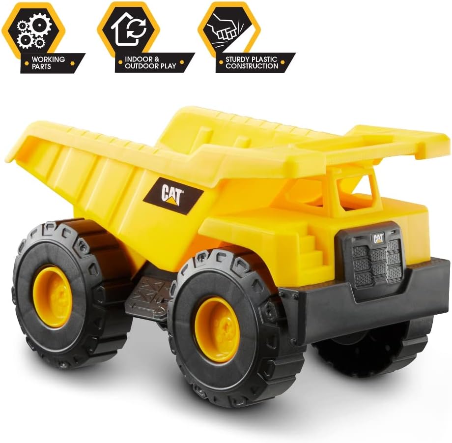 Cat Construction 7" Dump Truck, Loader & Excavator Toys Combo Pack for Kids 3+