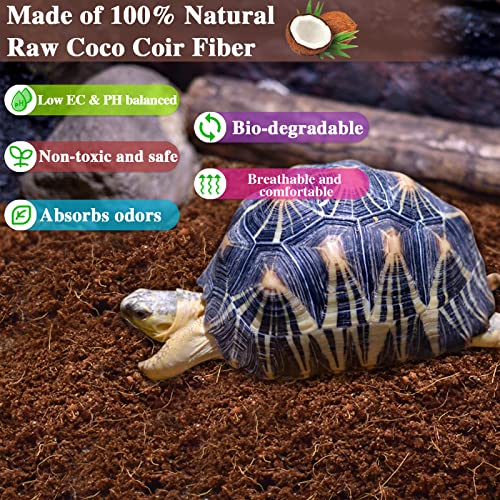 ZeeDix 4 Pack Coconut Fiber Substrate, 100% Organic Coconut Husk Coco Coir Brick Terrarium Bedding for Reptiles, Tortoise, Bearded Dragon, Leopard Gecko, Snake, Hermit Crabs, Frogs, Tarantula - color: 4pcs
