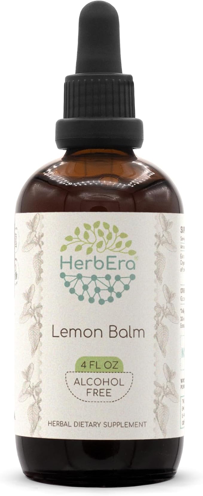 Lemon Balm B120 Alcohol-Free Herbal Extract Tincture, Concentrated Liquid Drops Natural Lemon Balm (Melissa officinalis) 4 fl oz