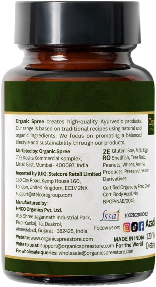 NEEM 120 Tablets | Azadirachta Indica (Neem) | USDA Organic Certified | Healthy Skin and Detox | Organic and Natural 120tab - Pack of 3