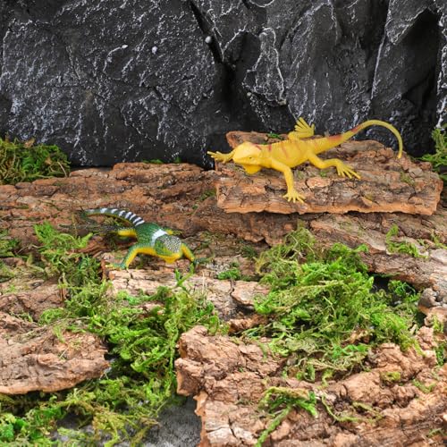 14Pcs Natural Cork Bark Reptile Bark Decor and Hideout 5.11X2.95In Climbing Platform for Leopard Gecko Snake and Lizard Habitat Accessories