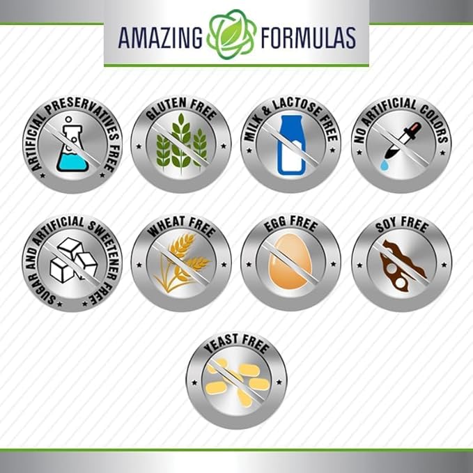 Amazing Formulas Hawthorn Berries Supplement | 565 Mg | Capsules | Non-GMO | Gluten-Free | Made in USA (3 Pack | 120 Count)