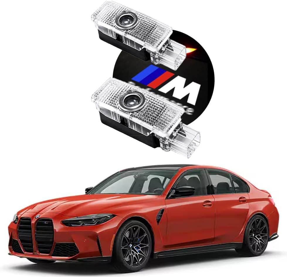 2Pcs Never Fade HD Door Light Logo Projector Compatible with BMW 1/2/3/4/5/6/7/M/X/Z/GT Series Car Accessories - color: YBD-004