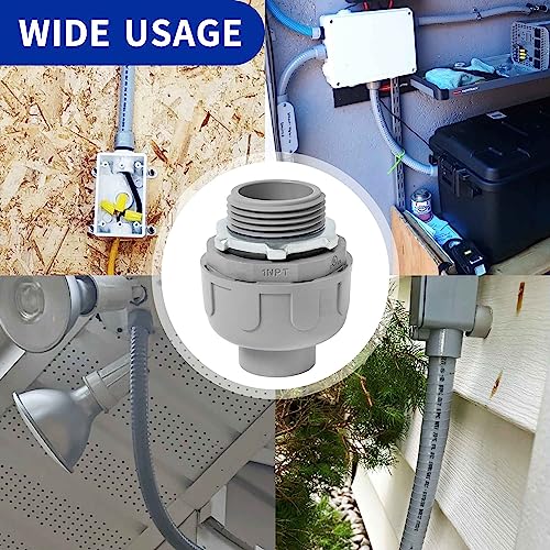 (1" Conduit Coupling 10 Pack) Yariwiz 1 inch Plastic Liquid Tight Conduit Coupling - style: 1" Straight-10 Pack
