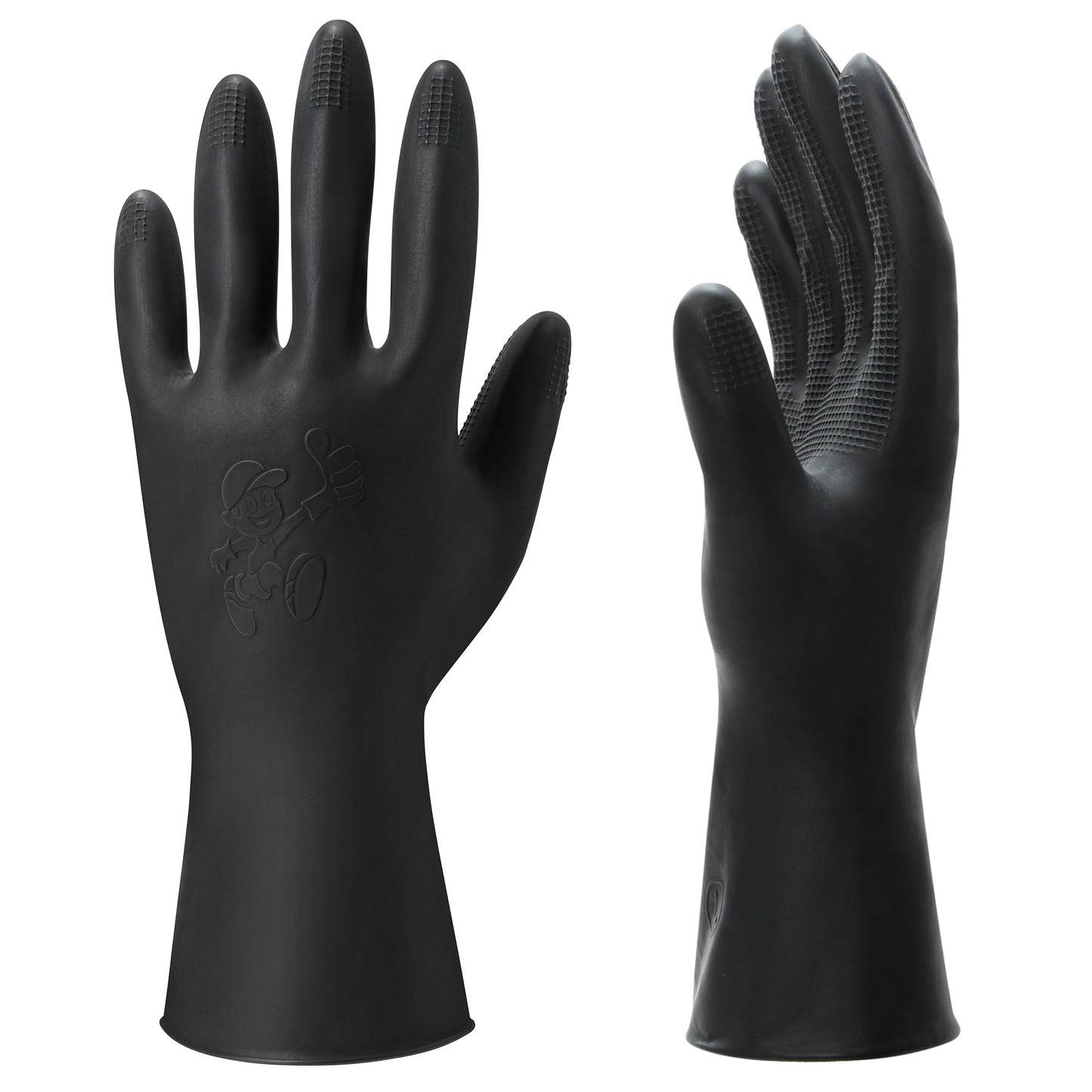 Thxtoms 3 Pairs Hair Dye Gloves, Reusable Professional Hair Color Rubber Gloves For Home And Salon Black,Small