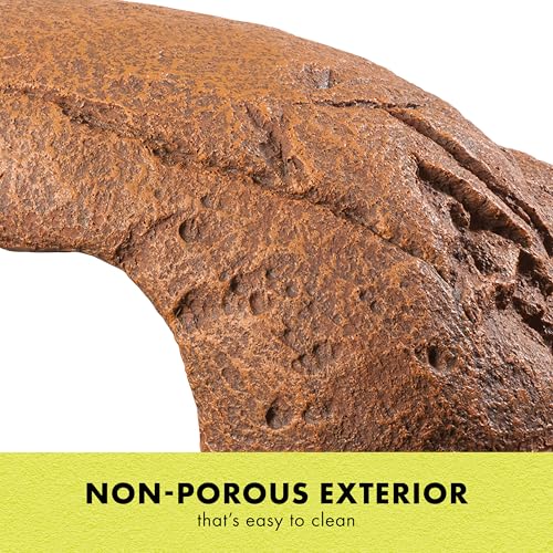 Zilla Rock Den, Naturalistic Rock Décor, Ideal Hideaway for Snakes, Skinks, Geckos, Bearded Dragons, Extra Large - size: Extra-Large