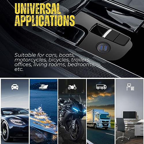 TNP Dual USB 3.0 Flush Panel Mount Extension Cable for Car Dash, 6 ft - size: 2 Ports USB3.0 (6 Feet)
