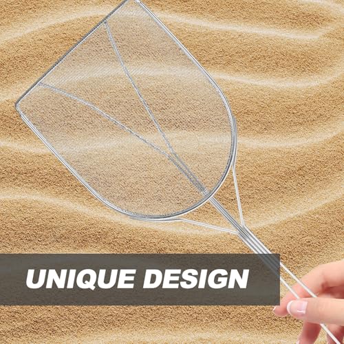 Abaodam Reptile Sand Shovel Stainless Steel Sifter with Fine Mesh for Terrarium Substrate Cleaning and Waste Removal, Sturdy Sand Scoop for Tortoise, Lizard, Gecko, and Snake Habitat