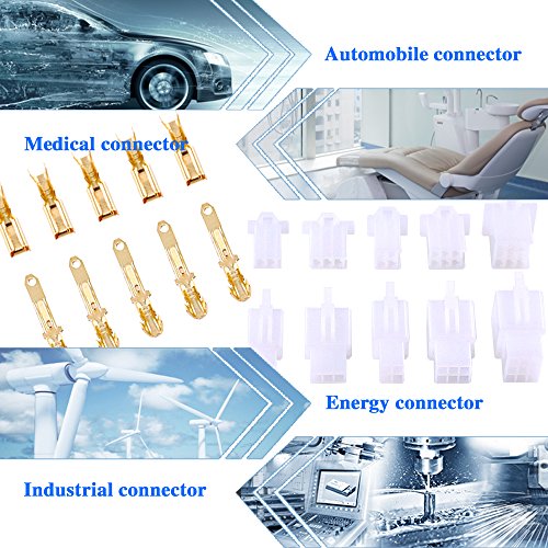 Glarks 580Pcs 2.8mm Pitch 2 3 4 6 9 Pin Wire Connectors Housing Terminal, Male & Female Plug Housing and Pin Header Crimp Wire Terminals Connector Assortment Kit for Motorcycle, Bike, Car, Boats